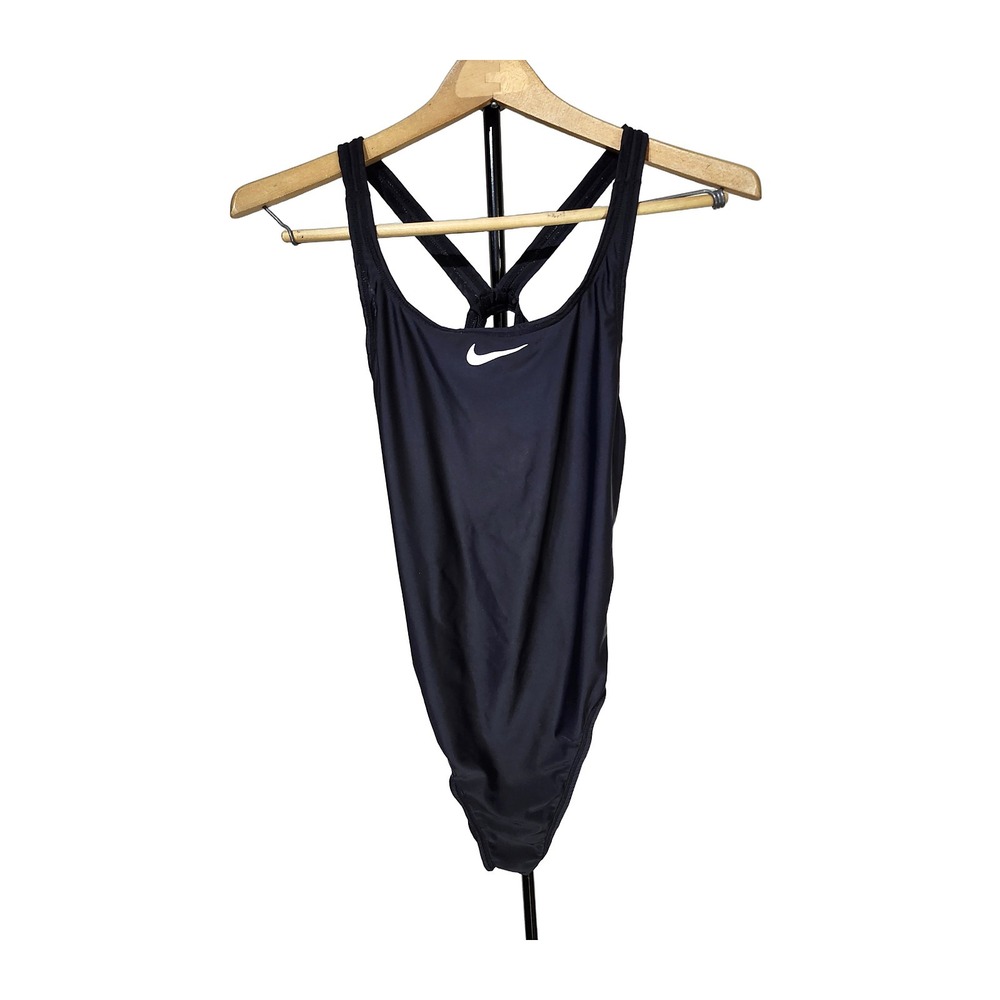 Nike Womens 38 Black One-Piece Swimsuit Racerback Strap 276